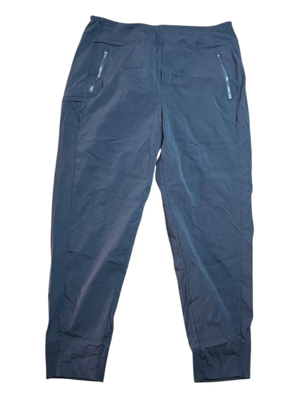 ATHLETA | Black Pull On Utility Cargo Jogger Pants Zip Pockets Stretch | 14